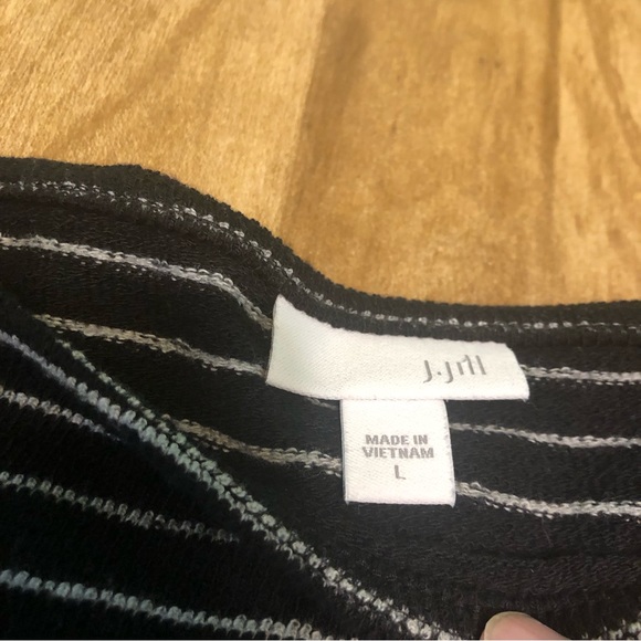 J. Jill Heavy Cotton 3/4 Sleeve Pullover Tunic Stripes Large - Picture 5 of 13